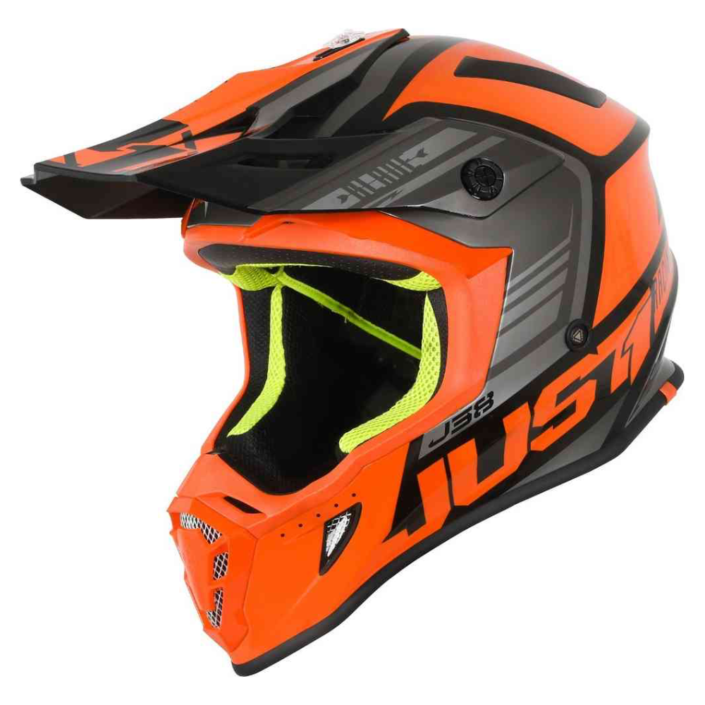 MC Auto: Just 1 J38 Korner Motocross Gloss Orange/Black Helmet