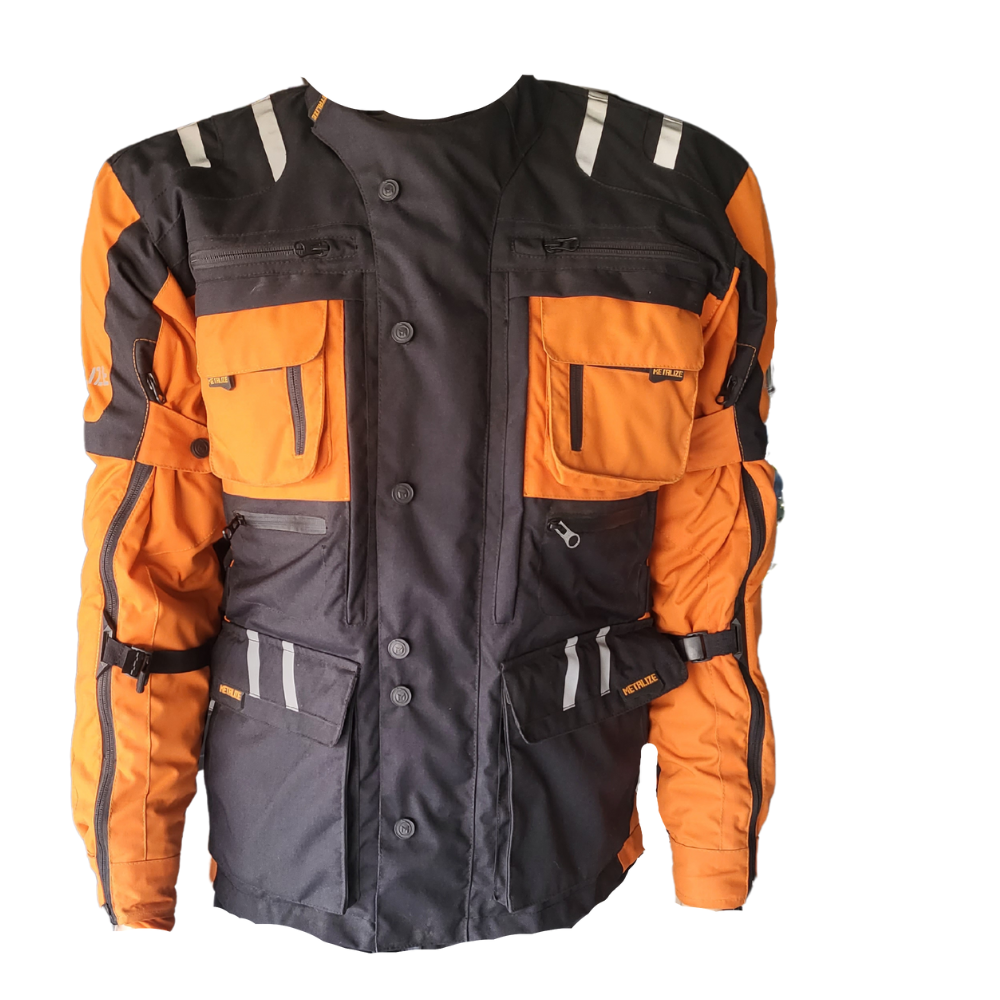 MC Auto: Metalize Textile 422 Black/Orange Jacket