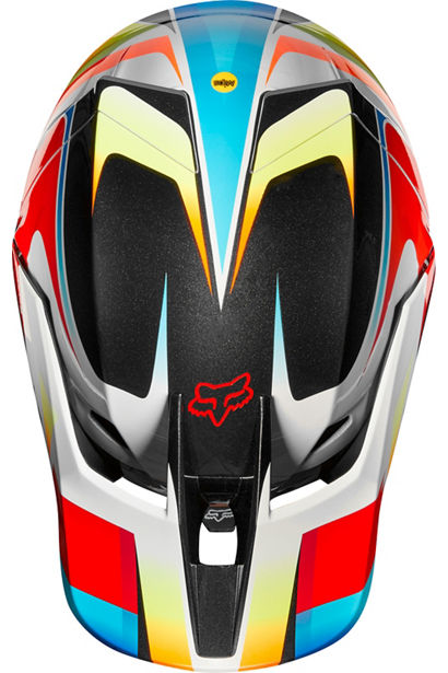 MC Auto: Fox V3 Motif Red/Yellow Helmet
