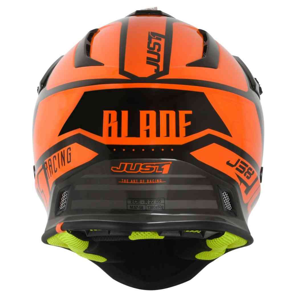 MC Auto: Just 1 J38 Korner Motocross Gloss Orange/Black Helmet
