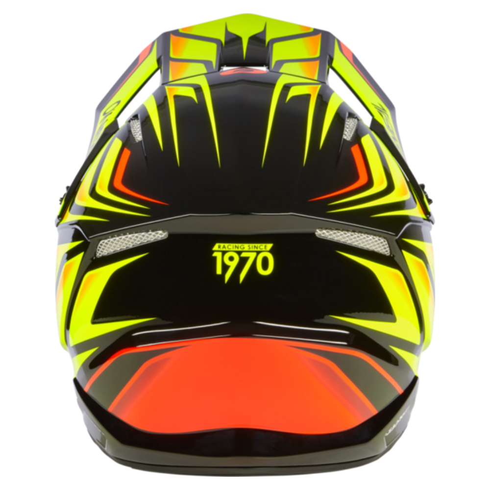 MC Auto: O'Neal 3S Black/ Neon Yellow V23 Vertical Helmet