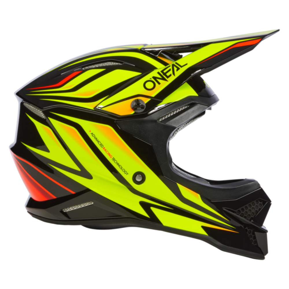 MC Auto: O'Neal 3S Black/ Neon Yellow V23 Vertical Helmet