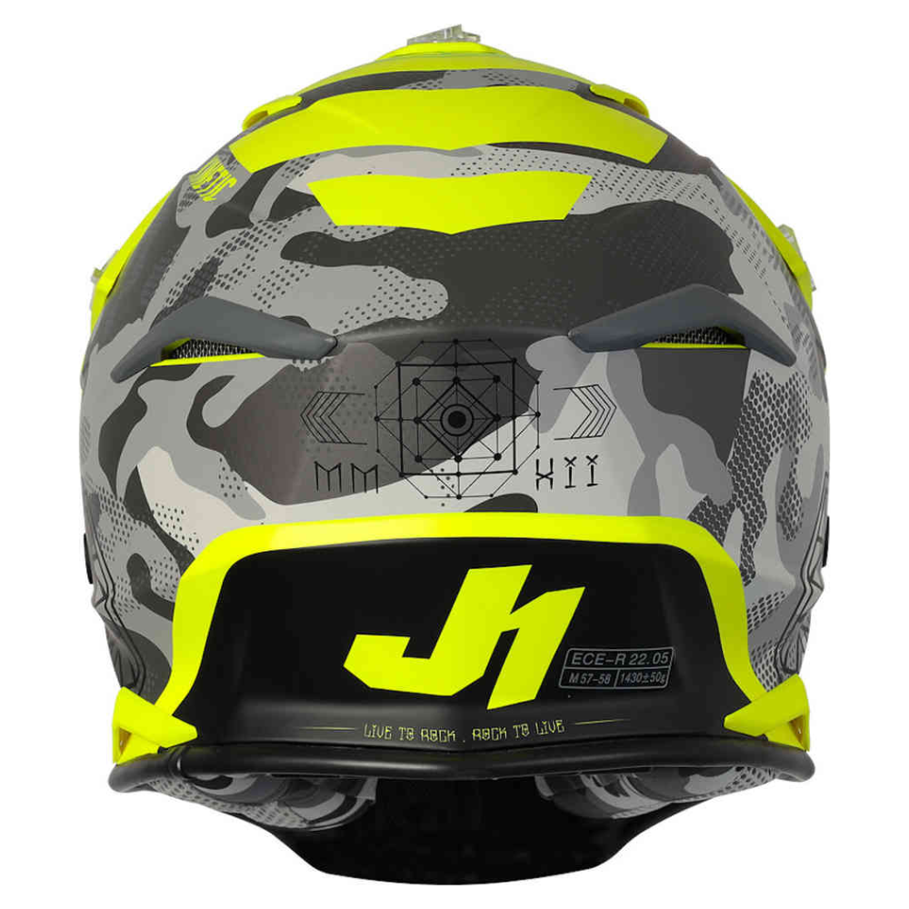 MC Auto: Just 1 J39 Kinetic Motocross Fluo Yellow/Black Helmet