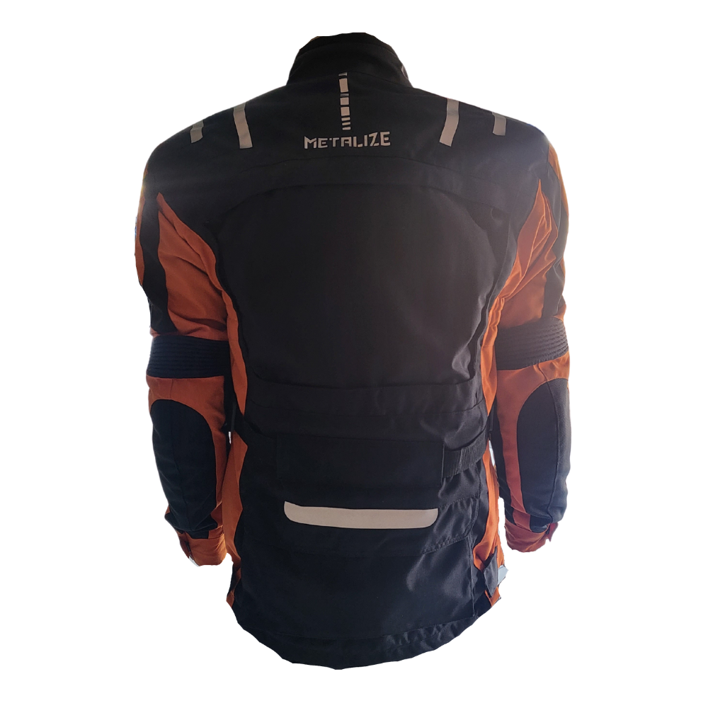MC Auto: Metalize Textile 422 Black/Orange Jacket