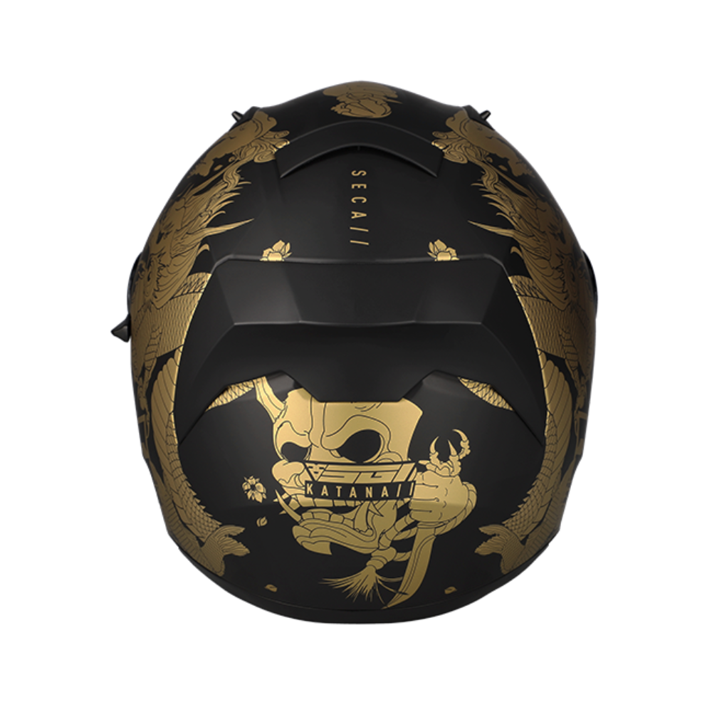 MC Auto: Spirit Seca Katana Black/Gold Helmet