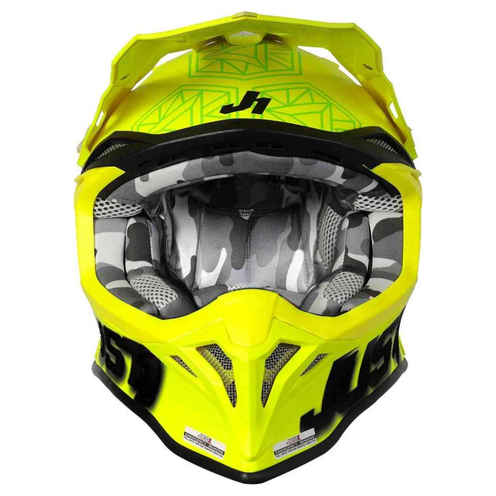 MC Auto: Just 1 J39 Kinetic Motocross Fluo Yellow/Black Helmet