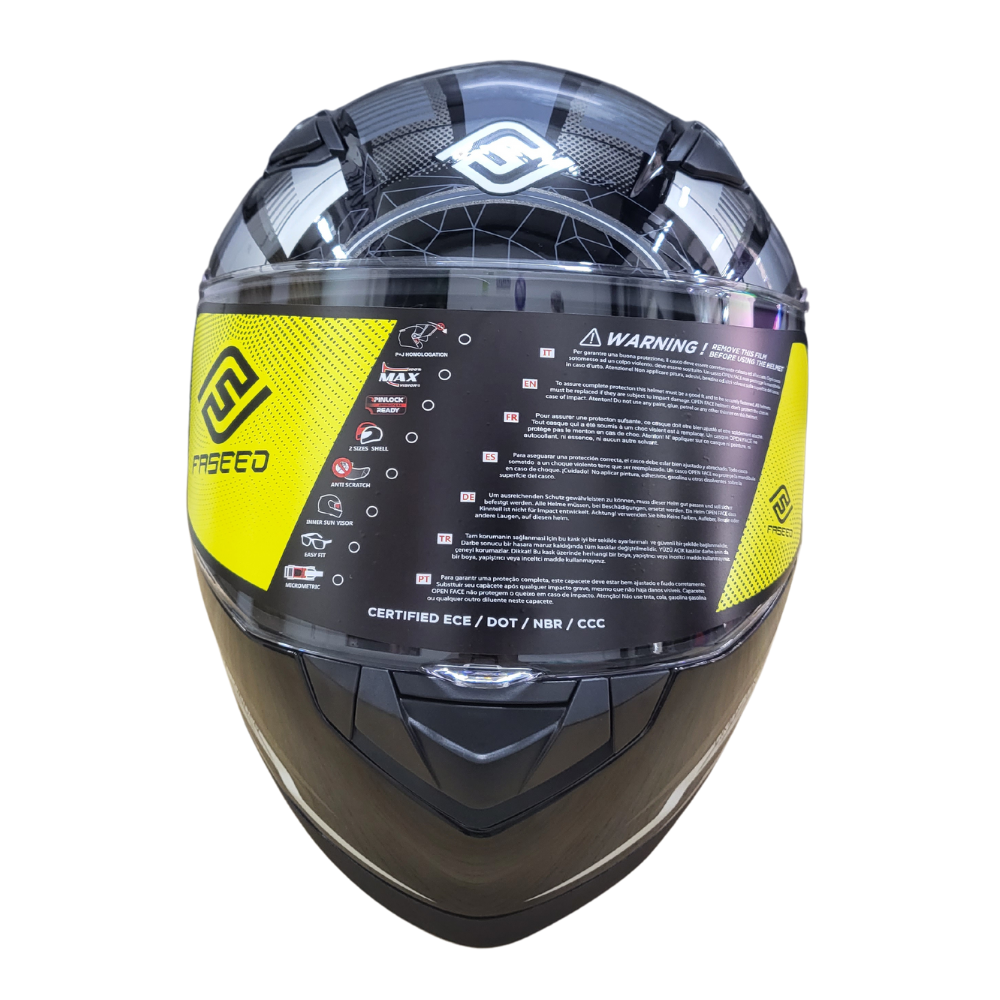 MC Auto: Faseed FS-816 ZXH Gloss Black Helmet