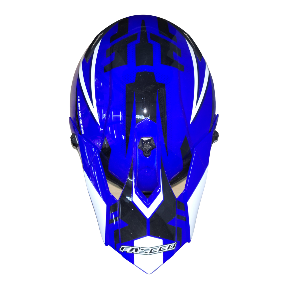 MC Auto: Faseed 608 Kids Blue/White/Black Helmet