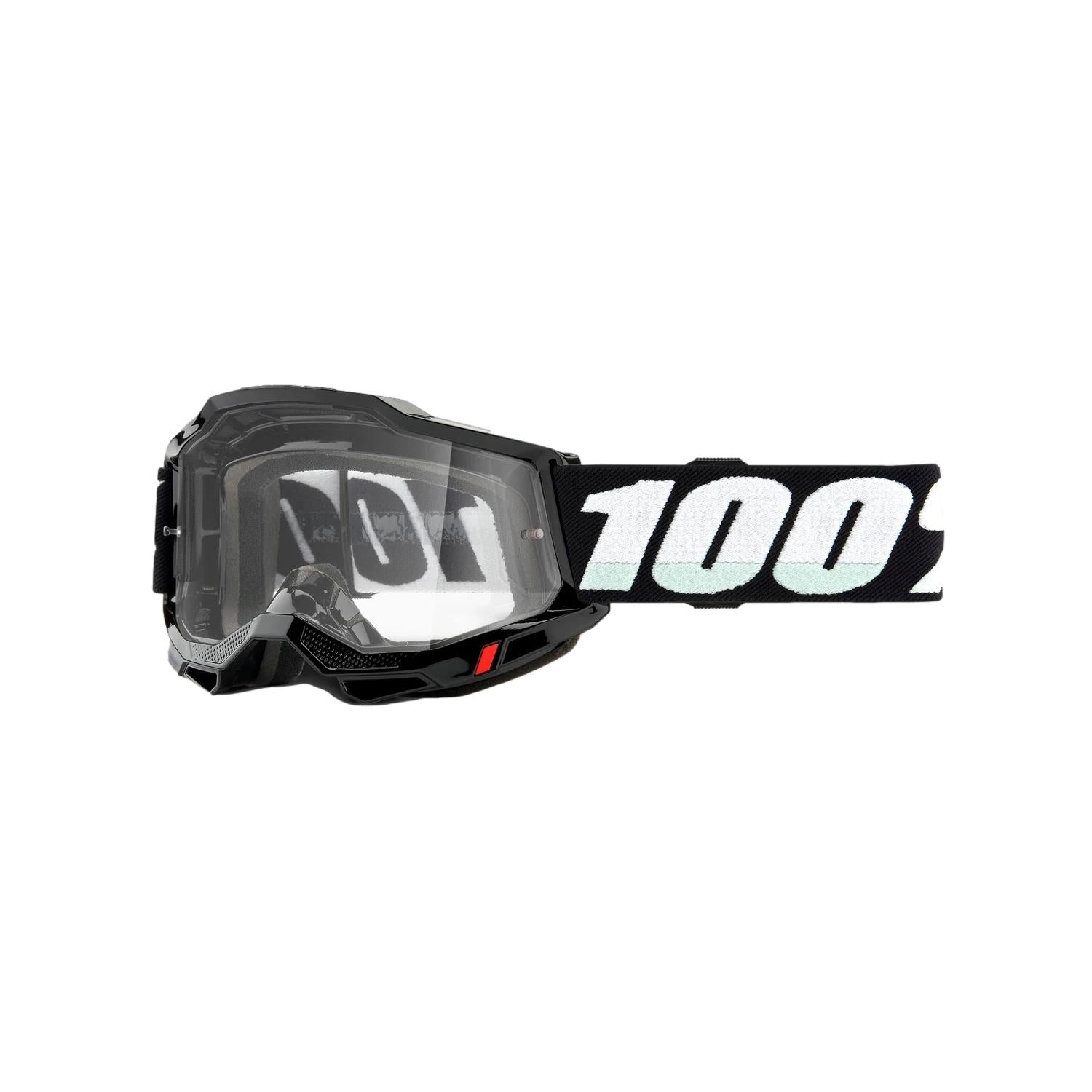 MC Auto: 100% Accuri2 OTG Black/Clear Goggle