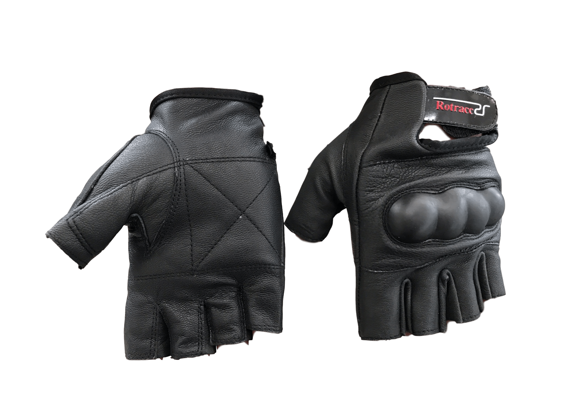 MC Auto: Rotracc Leather Fingerless Gloves