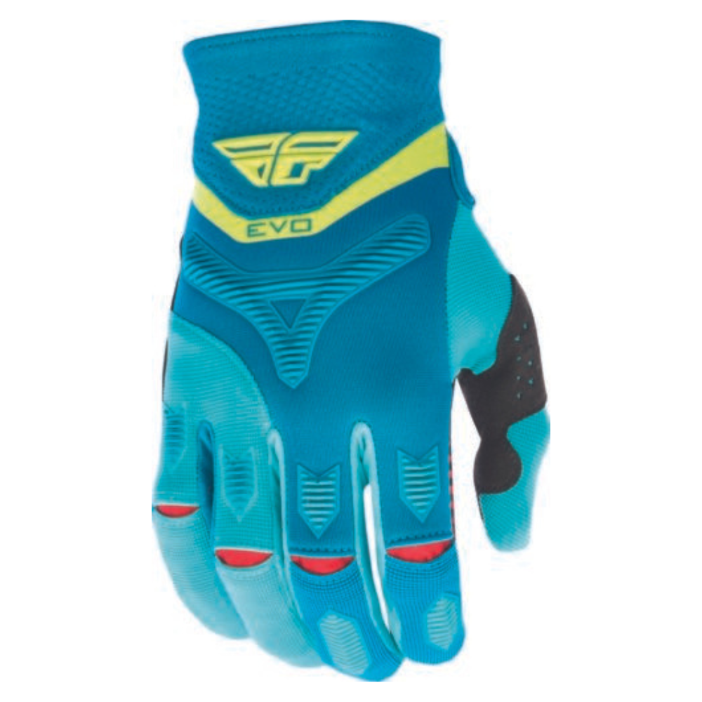 MC Auto: Fly Evo Teal/ Hi-vis Gloves