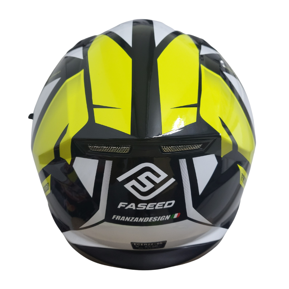 Faseed FS 825 Yellow Black White Helmet
