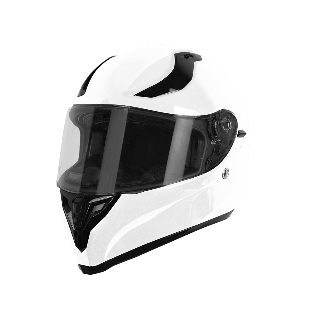 MC Auto: Origine Strada Hardcore Solid Gloss White Helmet