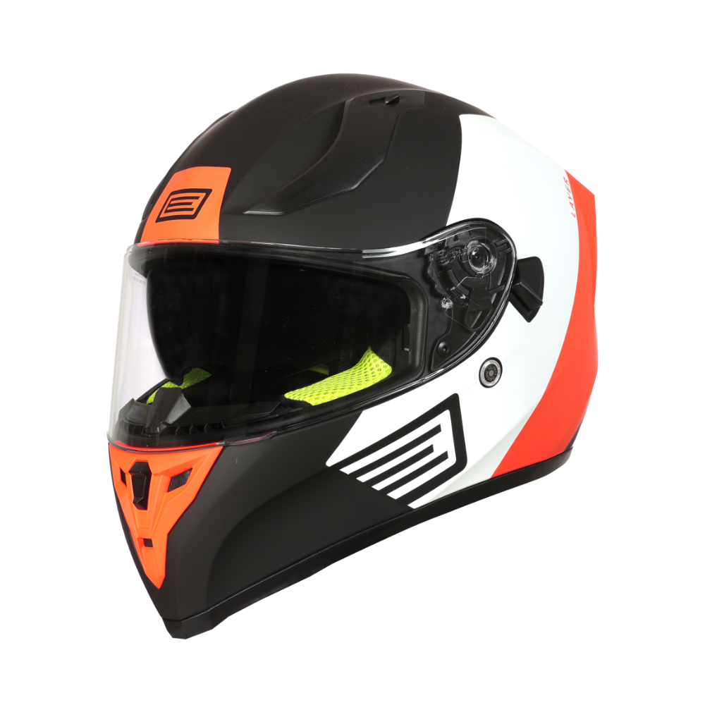 MC Auto: Origine Strada Layer Fluo Orange/White/Black Helmet