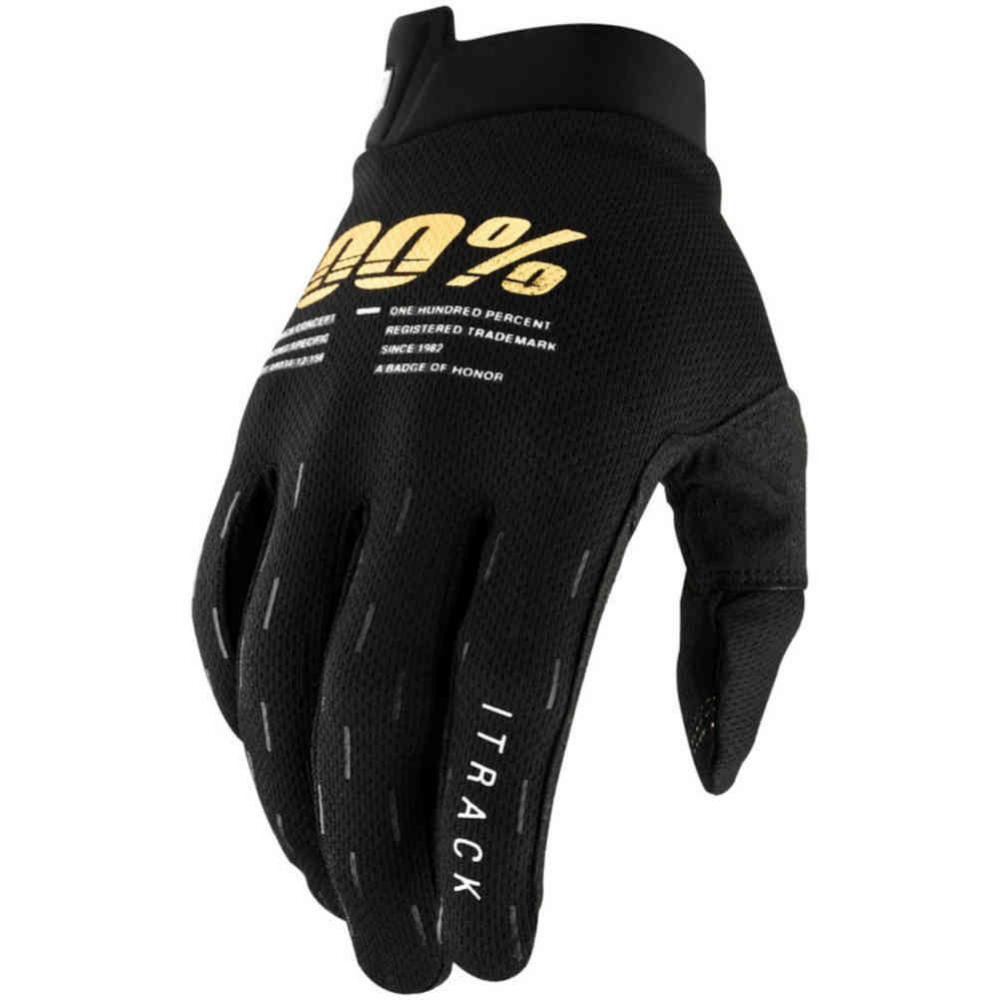 MC Auto: 100% Kids Itrack Black Gloves