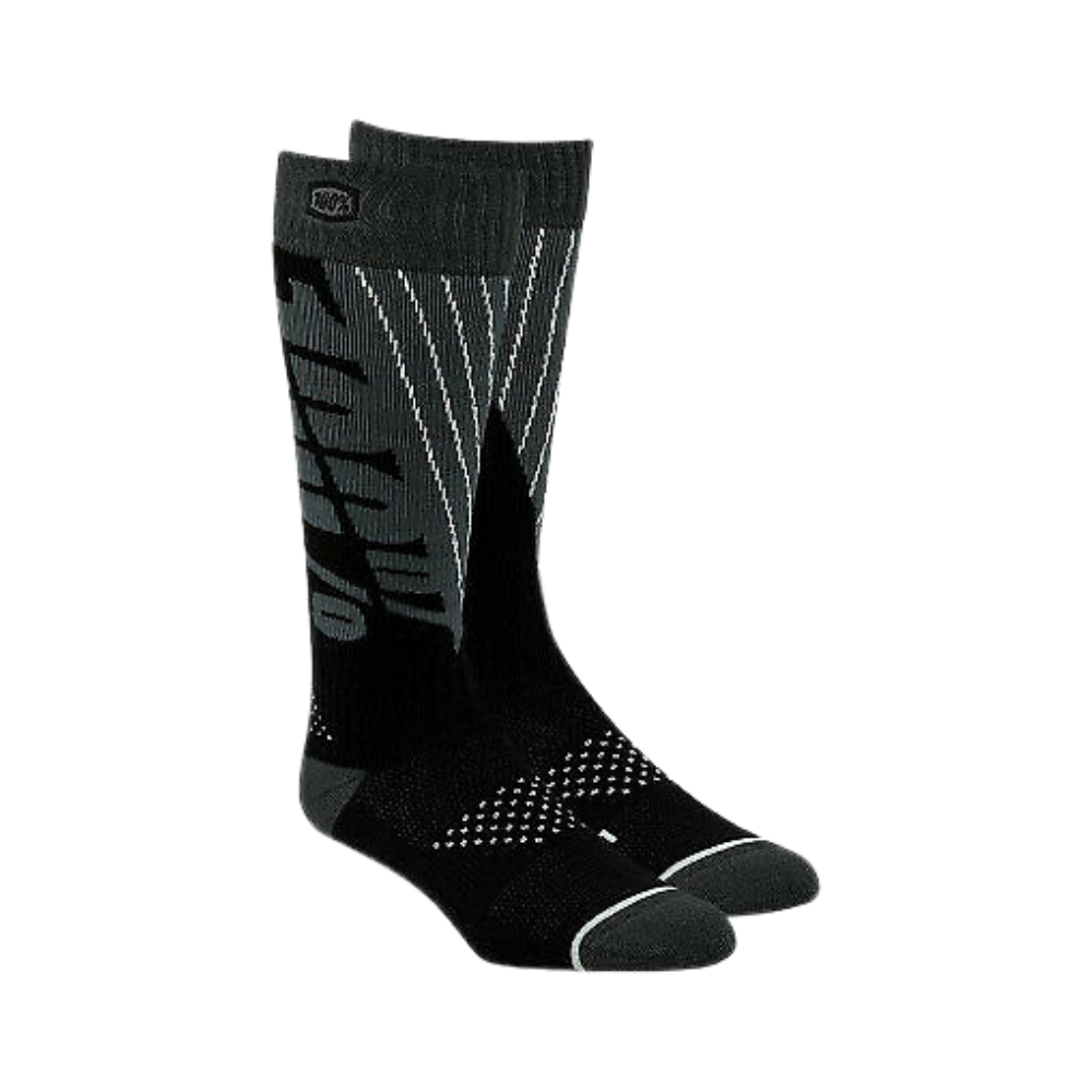 MC Auto: 100% Torque Comfort Moto Black/Grey Socks