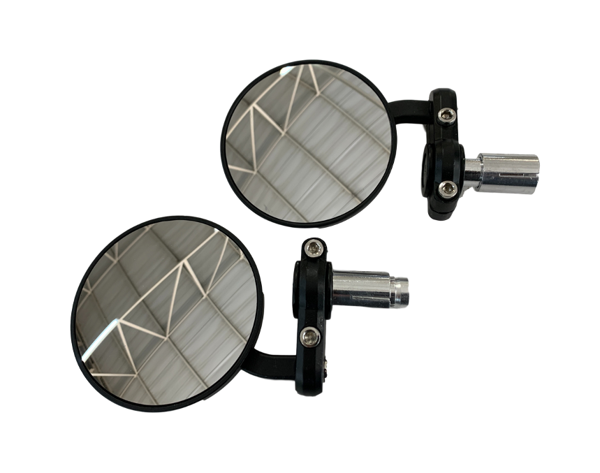 Rotracc Round Short Stem Bar End Mirrors