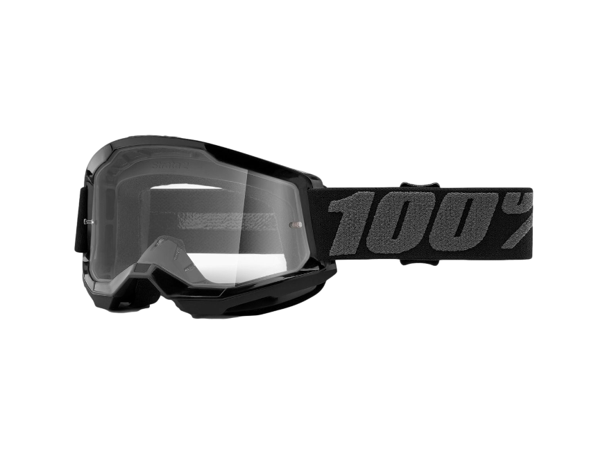 MC Auto: 100% Strata2 Black Clear Goggle