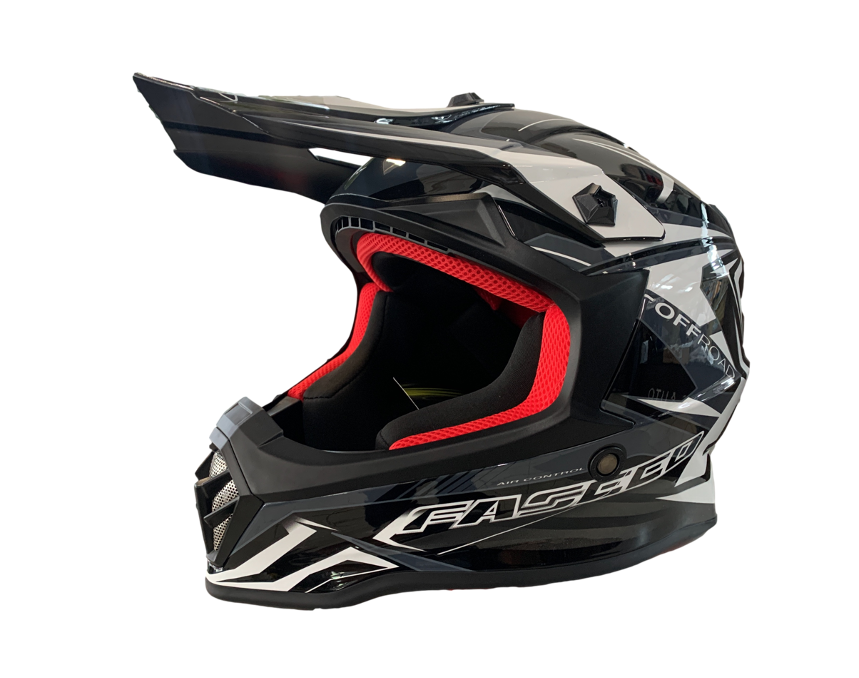 Faseed 608 Kids Black/Grey/White Helmet