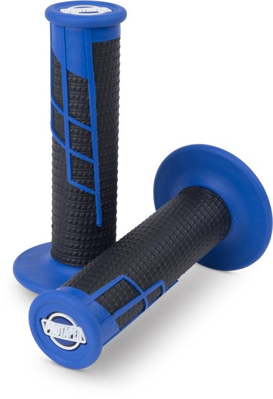 MC Auto: ProTaper Clamp On Half Waffle Blue/Black MX Grips